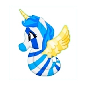 Blue Stripe Unicorn Seapony